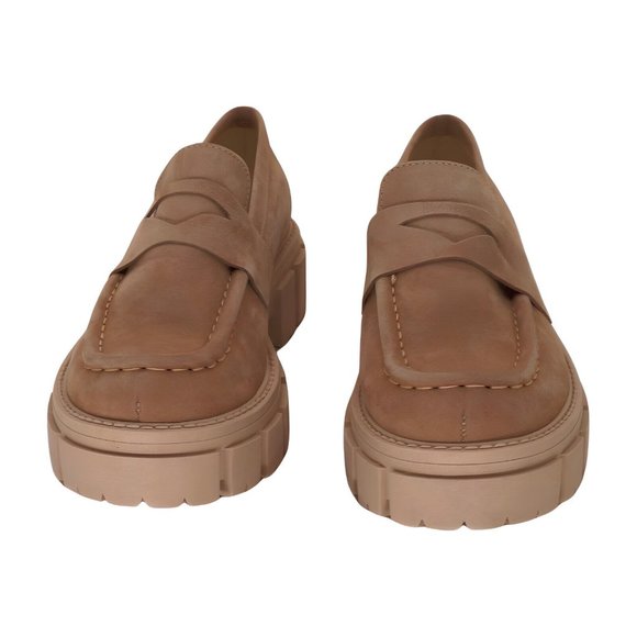 ZAPATO Latte Textured-Sole Leather Loafer Womens Shoes, Latte, Size 38 - Picture 4 of 5